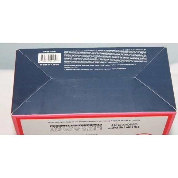 Packed Party Striped Bluetooth Wireless Headphones With Microphone New - Picture 5 of 6